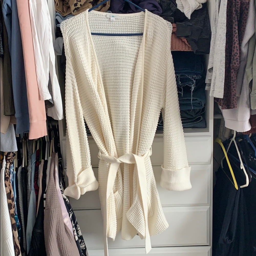 NWOT Chunky Knit Sweater with Tie